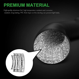Foto 4 | Manguera De Ventilación Para Secadora Healsmart 6 Conductos De Aluminio De 25 Pies Con Abrazaderas - Venta Internaci