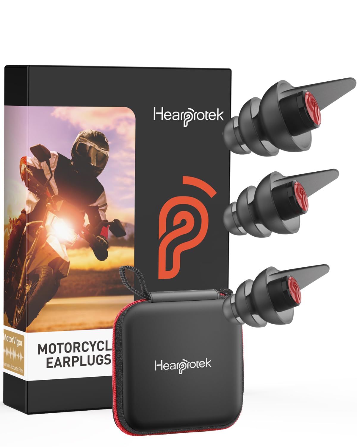 Foto 2 pulgar | Tapones Auditivos Para Motocicletas Hearprotek  Reducción Del Ruido Del Viento  24 Db - Venta Internacional.