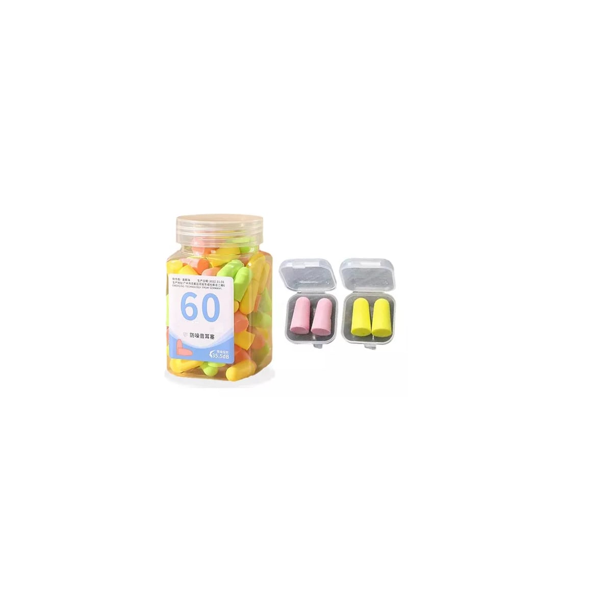 Tapones Para Auditivos 60 Pcs Oídos Para Dormir Y Estudia Eo Safe Imports Esi-15633 Multicolor $439