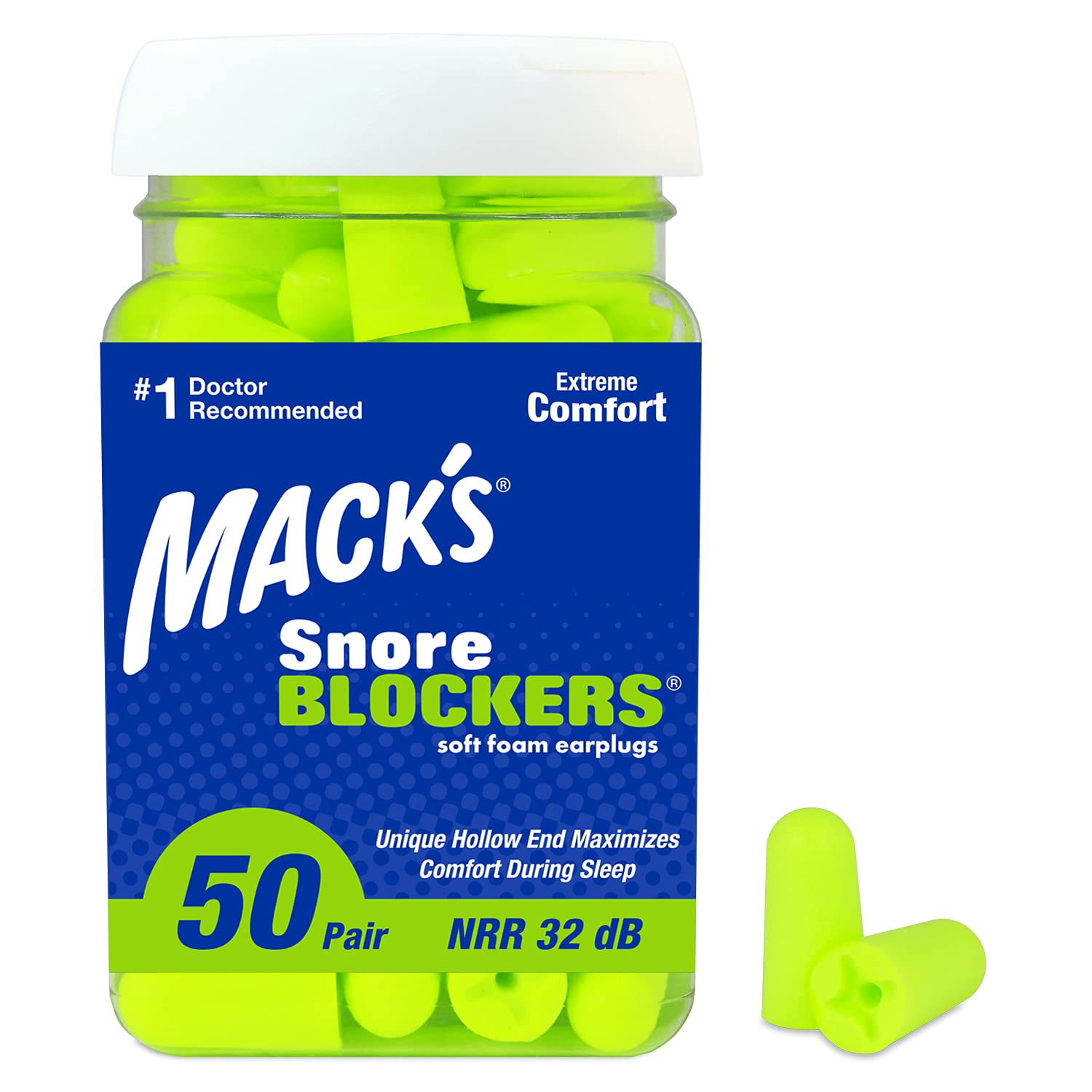 Foto 2 pulgar | Tapones Antironquidos De Espuma Mack's, 50 Pares, 32 Db Nrr - Venta Internacional.