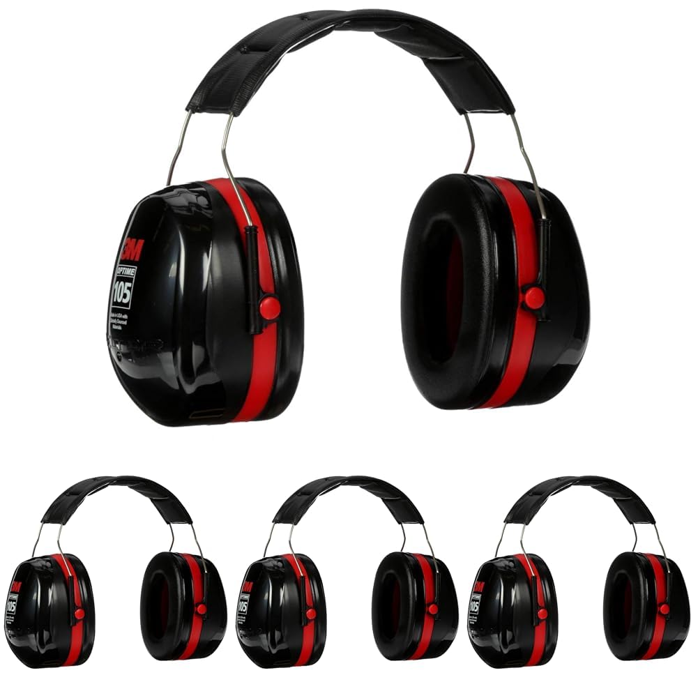 Orejeras 3m Standard Negro/rojas Para Cubrir La Cabeza - Venta Internacional.