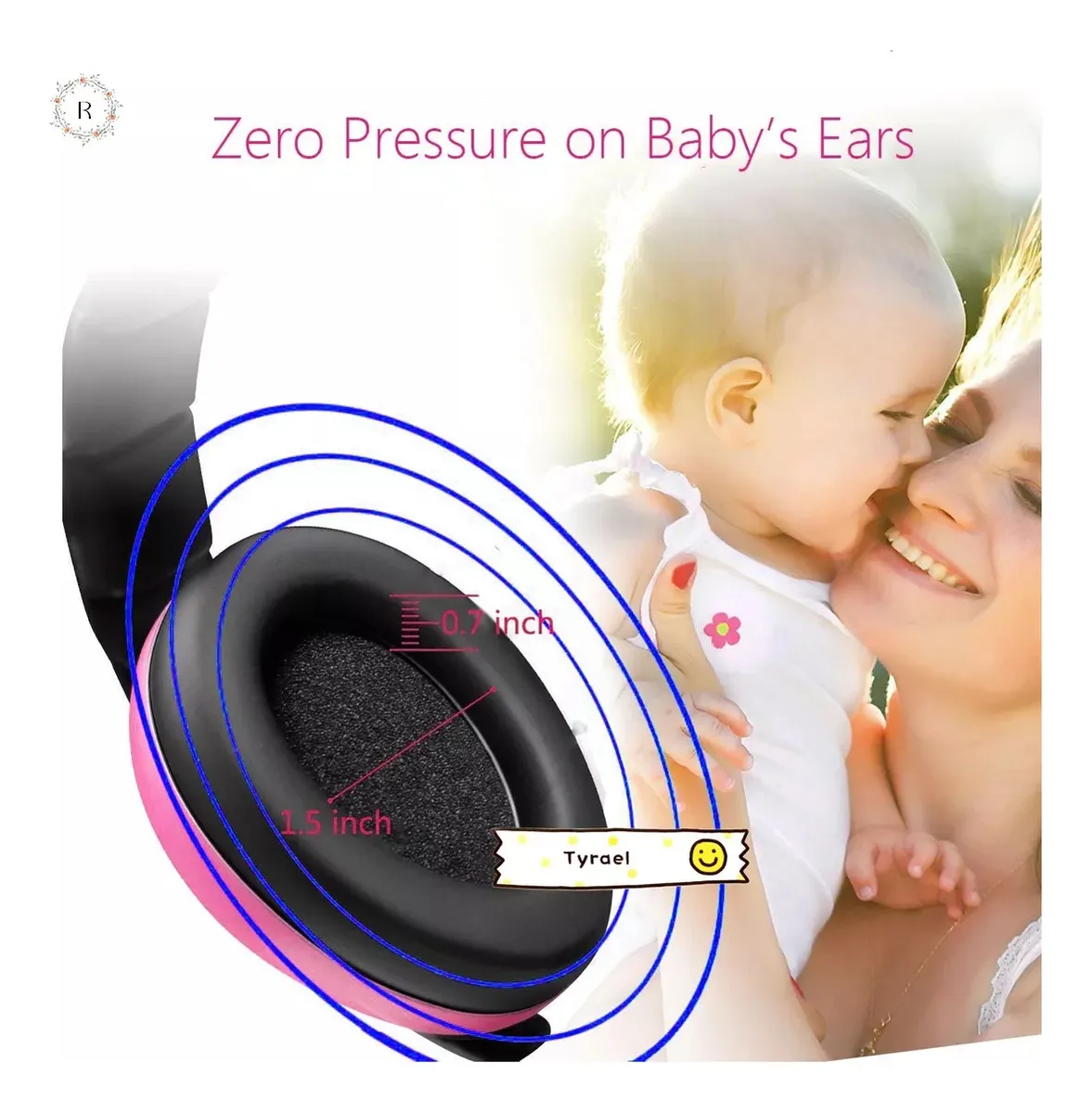 Foto 4 pulgar | Orejeras Antiruido/auriculares Protectores Bebes Lab.g Rosa