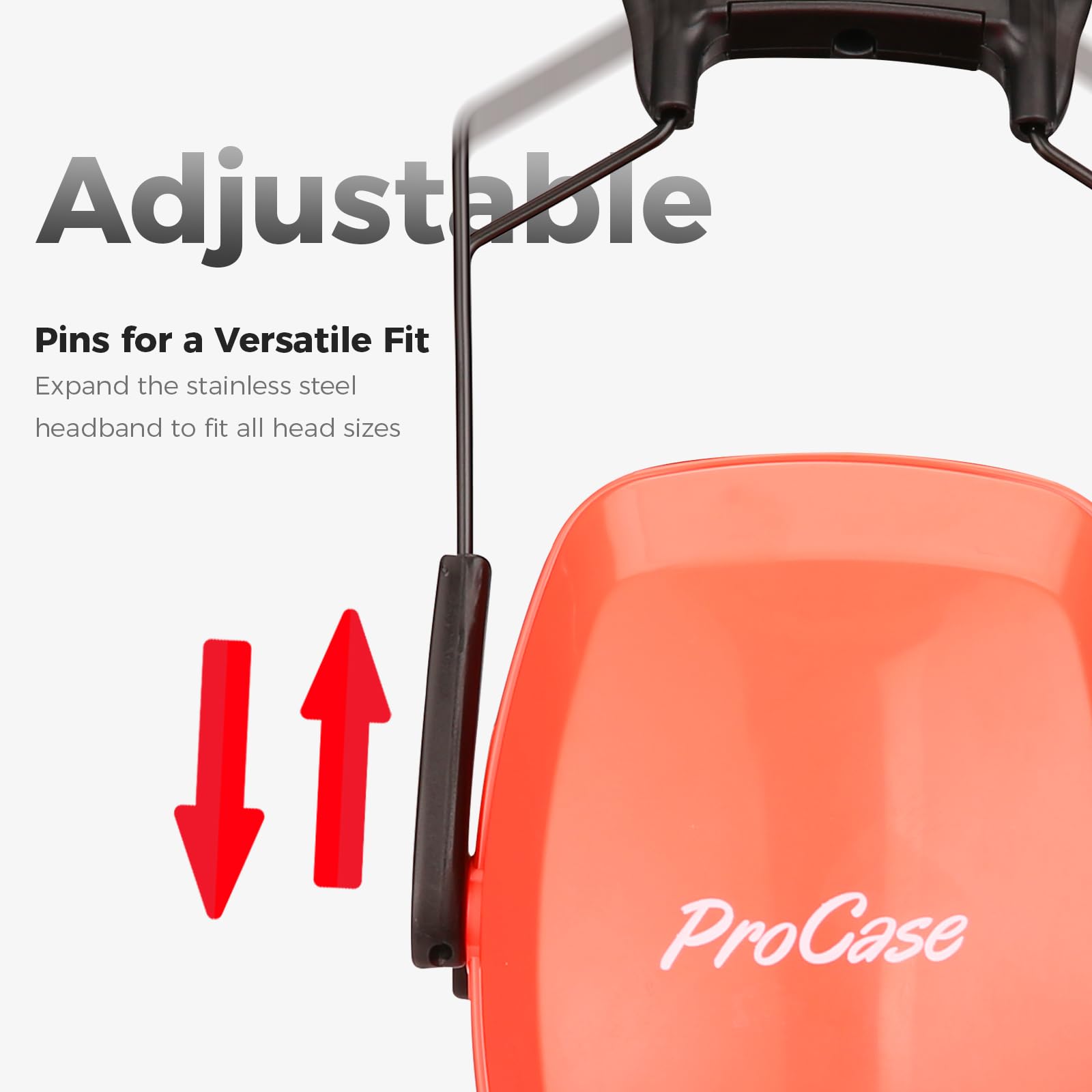 Foto 2 | Orejeras De Seguridad Procase Snr Con Reducción De Ruido De 36 Db, Color Rojo - Venta Internacional.