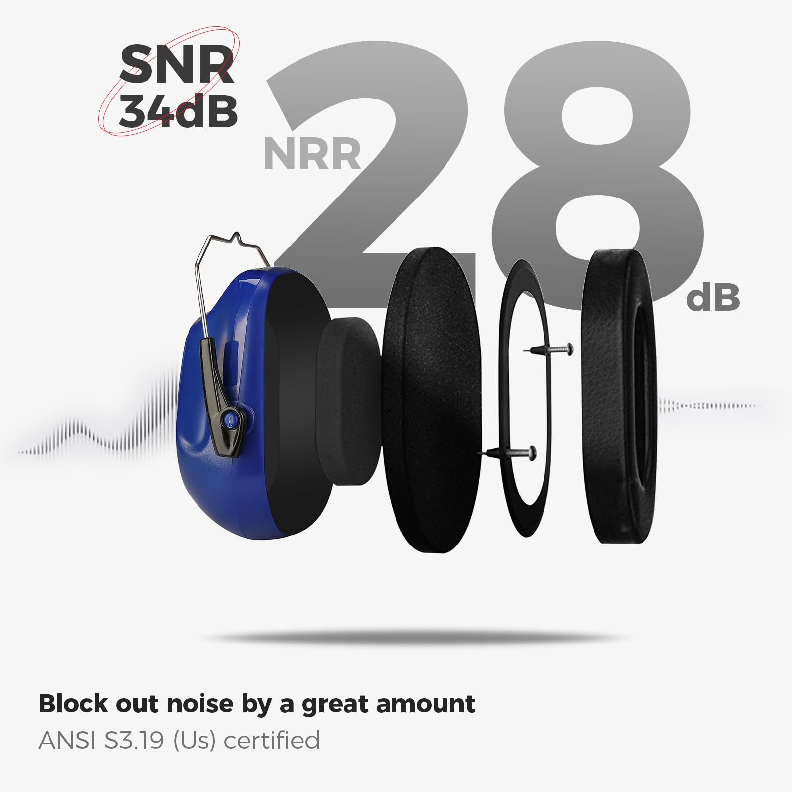 Foto 4 pulgar | Orejeras Con Reducción De Ruido Procase Nrr 28db, 2 Paquetes, Moradas Y  - Venta Internacional.