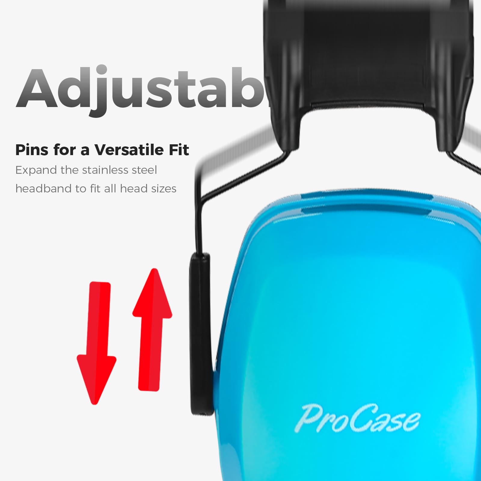 Foto 2 | Orejeras De Seguridad Procase Snr Con Reducción De Ruido De 36 Db, Color Azul - Venta Internacional.