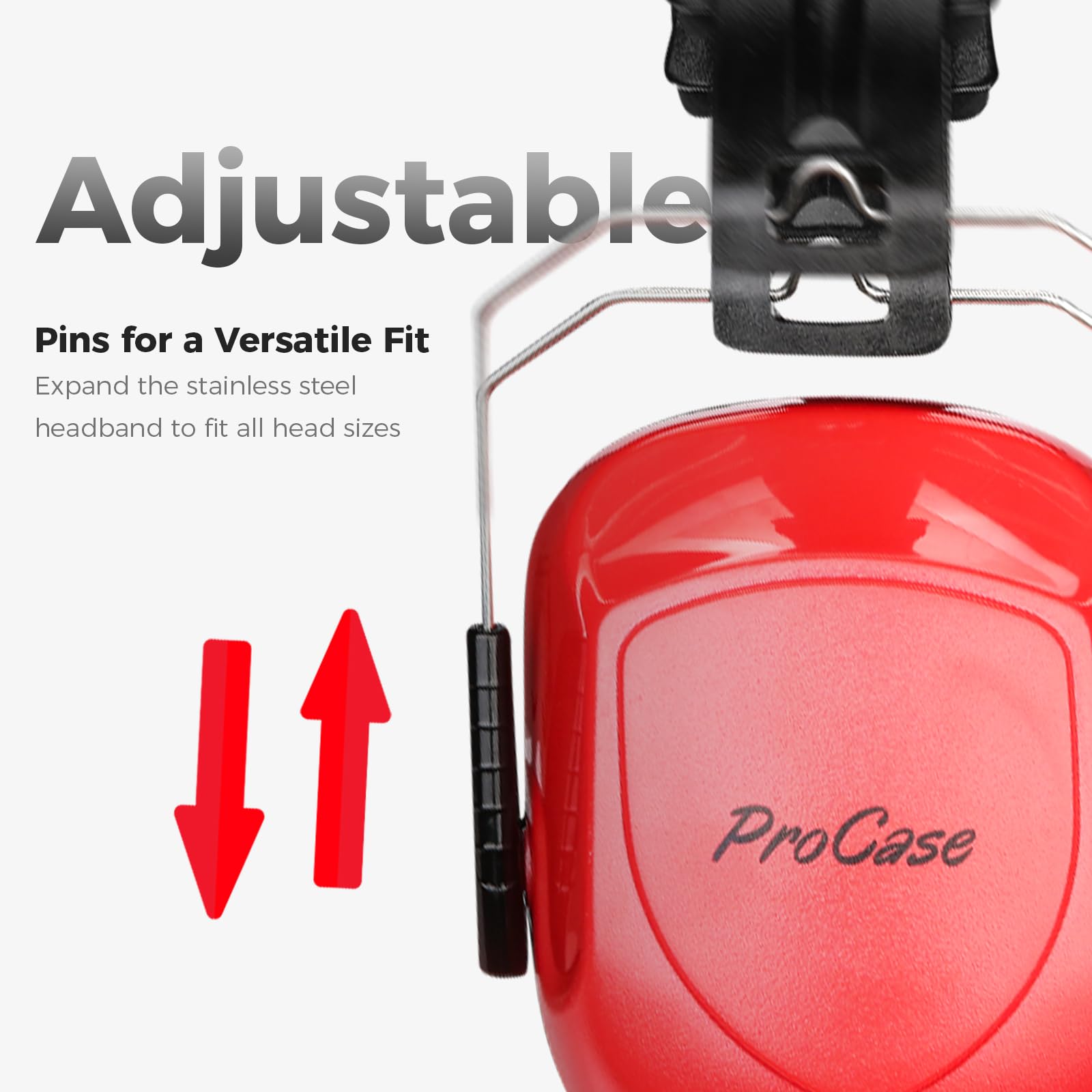 Foto 3 pulgar | Orejeras De Seguridad Procase Con Reducción De Ruido Nrr 28 Db, Color Rojo Puro - Venta Internacional.