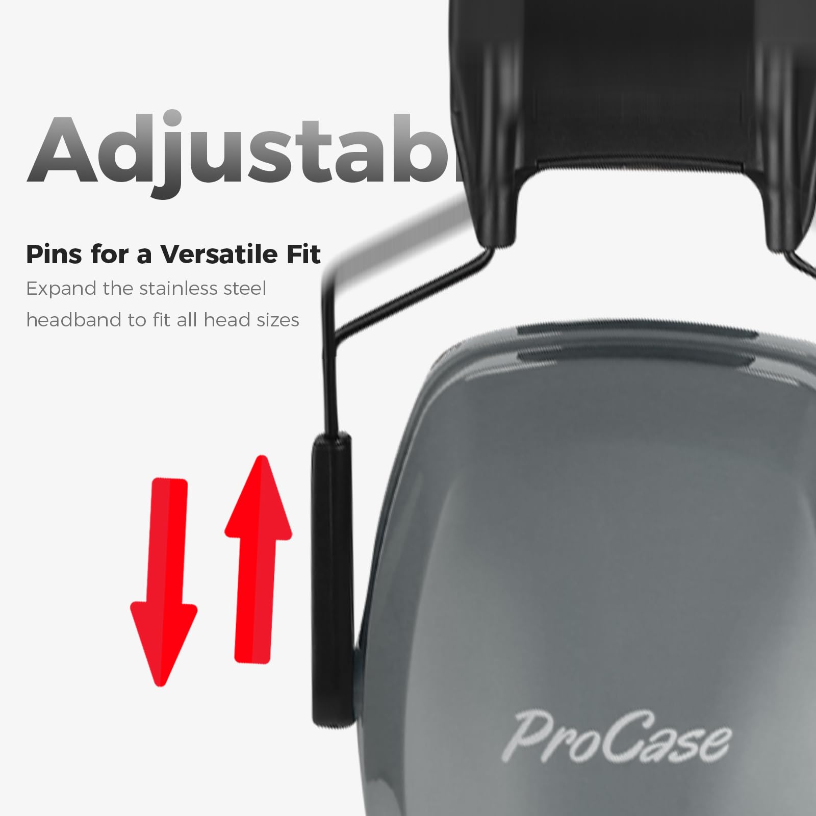Foto 3 pulgar | Orejeras De Seguridad Procase Snr Con Reducción De Ruido De 36 Db, Color Gris - Venta Internacional.