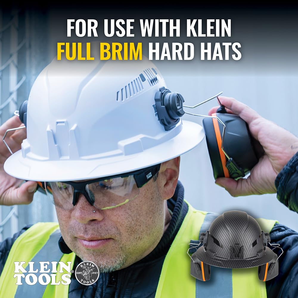 Foto 6 | Orejeras Klein Tools 60502 Con Casco De Ala Completa - Venta Internacional.