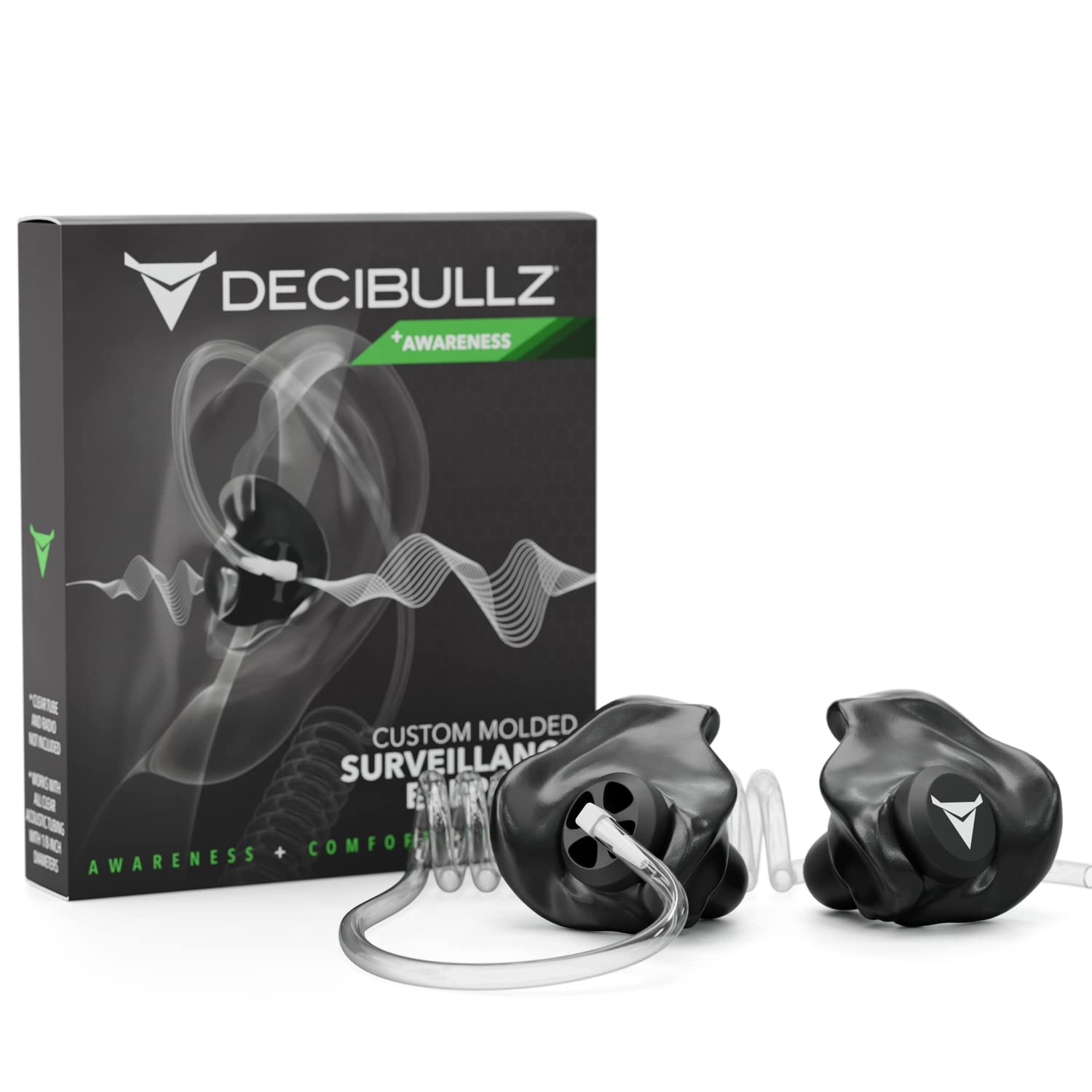 Auricular Bidireccional De Vigilancia Por Radio De Seguridad Decibullz +awareness - Venta Internacional.