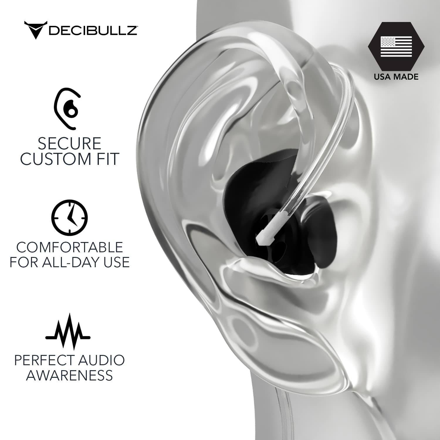 Foto 5 pulgar | Auricular Bidireccional De Vigilancia Por Radio De Seguridad Decibullz +awareness - Venta Internacional.