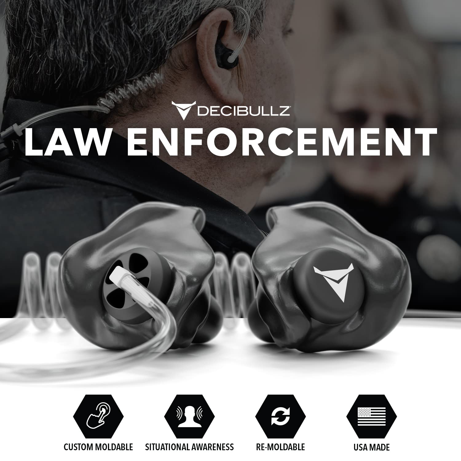 Foto 6 | Auricular Bidireccional De Vigilancia Por Radio De Seguridad Decibullz +awareness - Venta Internacional.