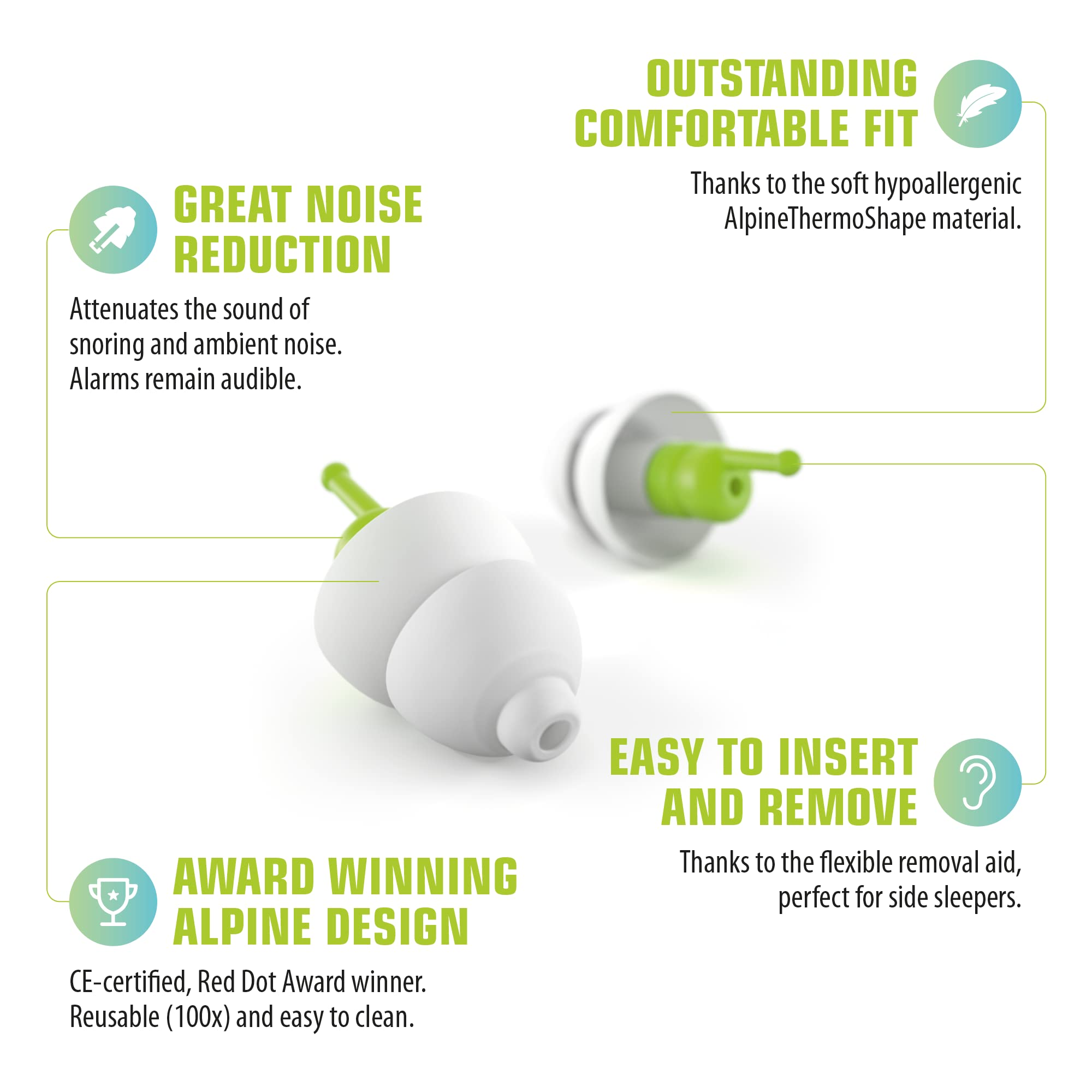 Foto 4 pulgar | Tapones Para Dormir Alpine Sleepsoft Ultra Soft Side Sleepsleep Sleepseper - Venta Internacional.