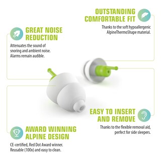 Foto 3 | Tapones Para Dormir Alpine Sleepsoft Ultra Soft Side Sleepsleep Sleepseper - Venta Internacional.