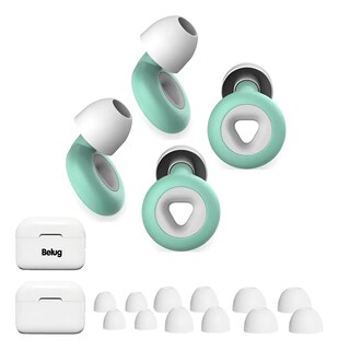 Foto 1 | 2pcs Tapones Dormir Para Oídos Con Reducción De Ruido 25db Verde Con Blanco