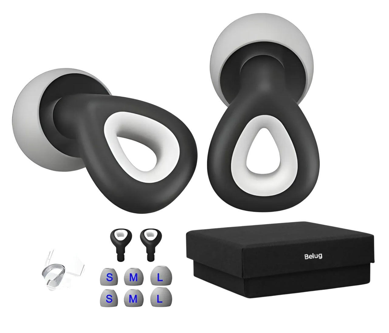 Foto 2 pulgar | Tapones Dormir Para Oídos Con Reducción De Ruido 35db Negro Con Gris