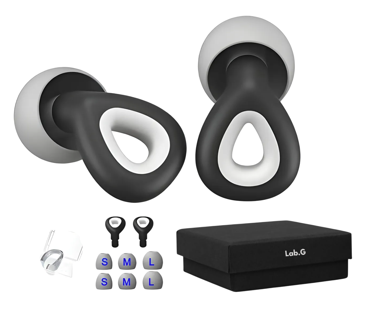 Foto 2 pulgar | Tapones Dormir Para Oídos Con Reducción De Ruido 35db Negro Con Gris