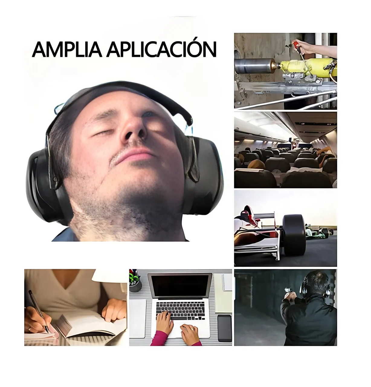 Foto 4 pulgar | Orejera Cancelación De Ruido Profesional Protector Oído Negria