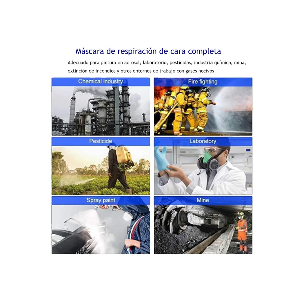 Foto 4 pulgar | Máscara De Gas Respiración 6800 Completa Con Filtro