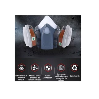 Foto 3 | Máscara de Gas Eo Safe Imports Esi-6250 Respirable Gris