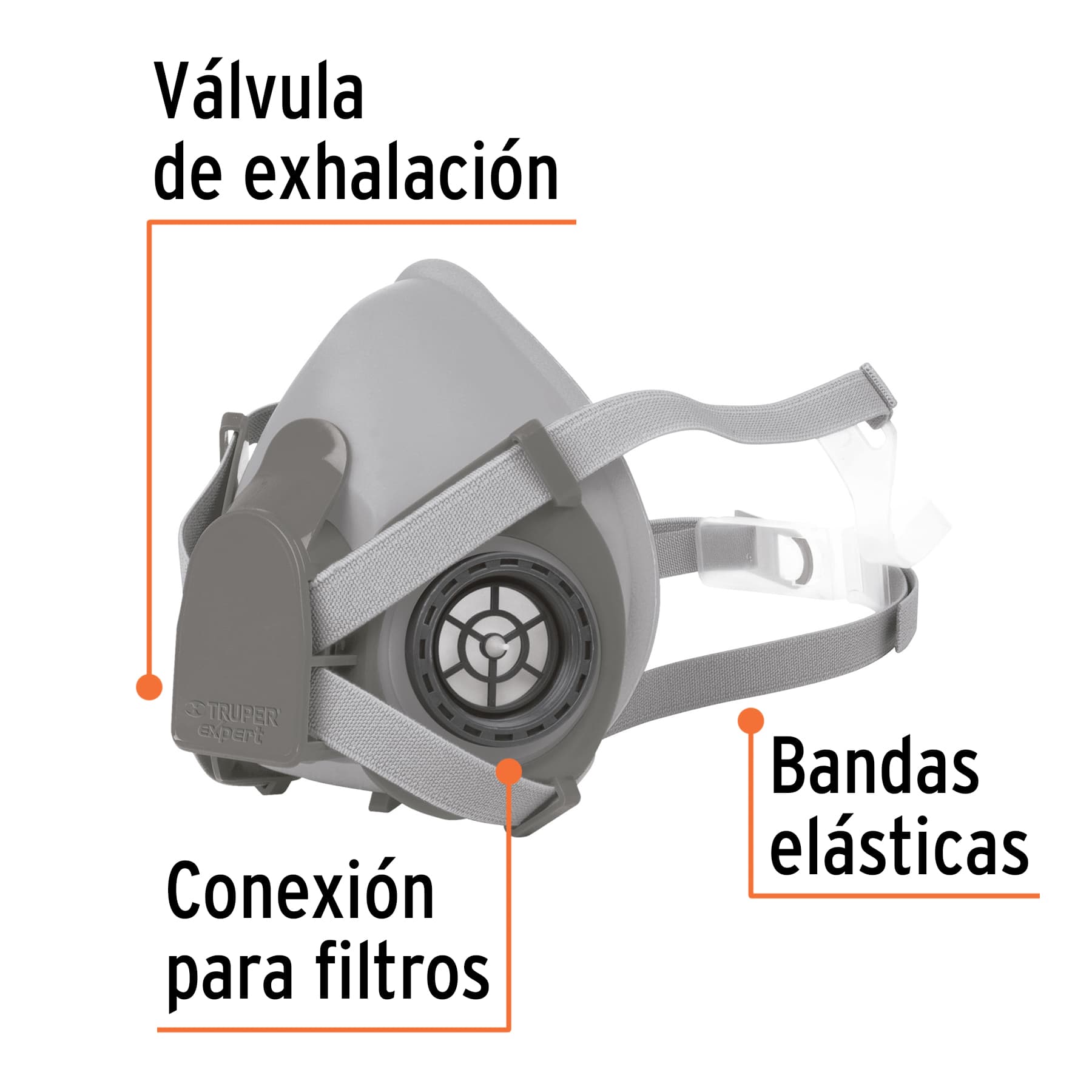 Foto 3 pulgar | Respirador Profesional Media Cara Truper Expert