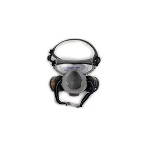 Foto 4 | Máscara De Gas Con Filtro Y Gafas 6200 + 10 Filtros De Algodón Transparente Con Negro