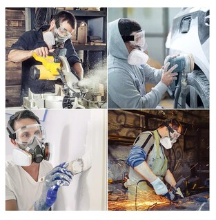 Foto 4 | Máscara De Gas Respirable + 10 Filtros De Algodón 6200