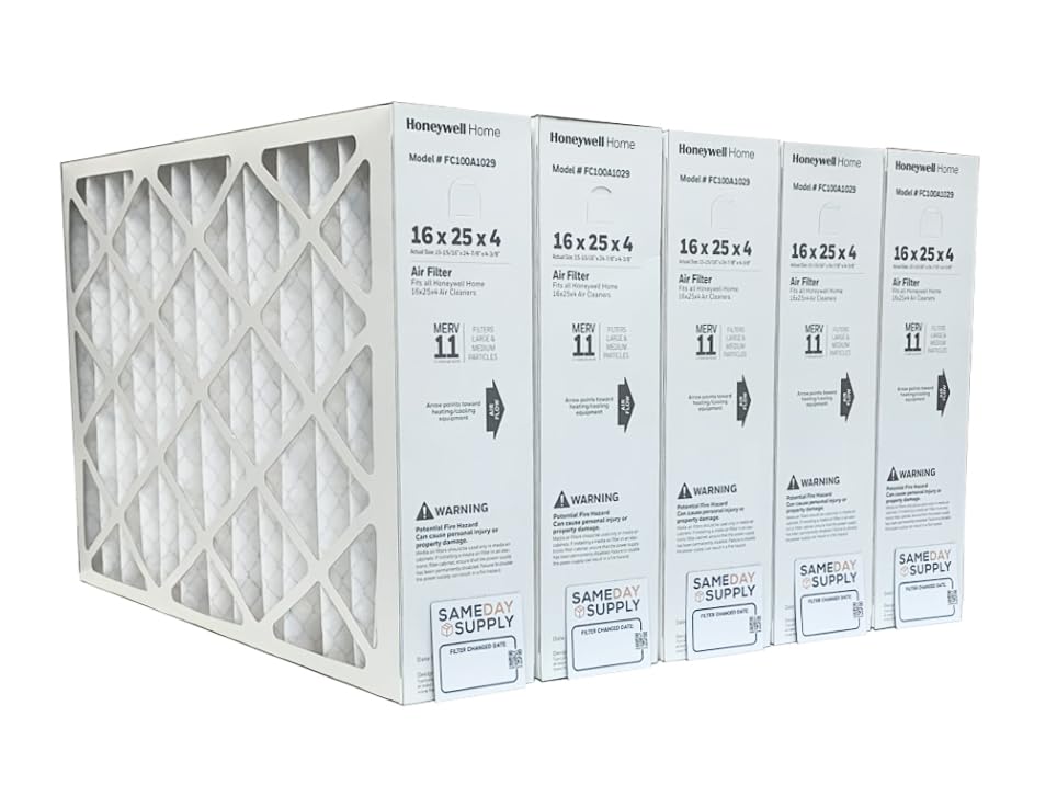 Filtro De Aire Honeywell Fc100a1029 Merv 11 16x25x4 (paquete De 5) - Venta Internacional. $4,913