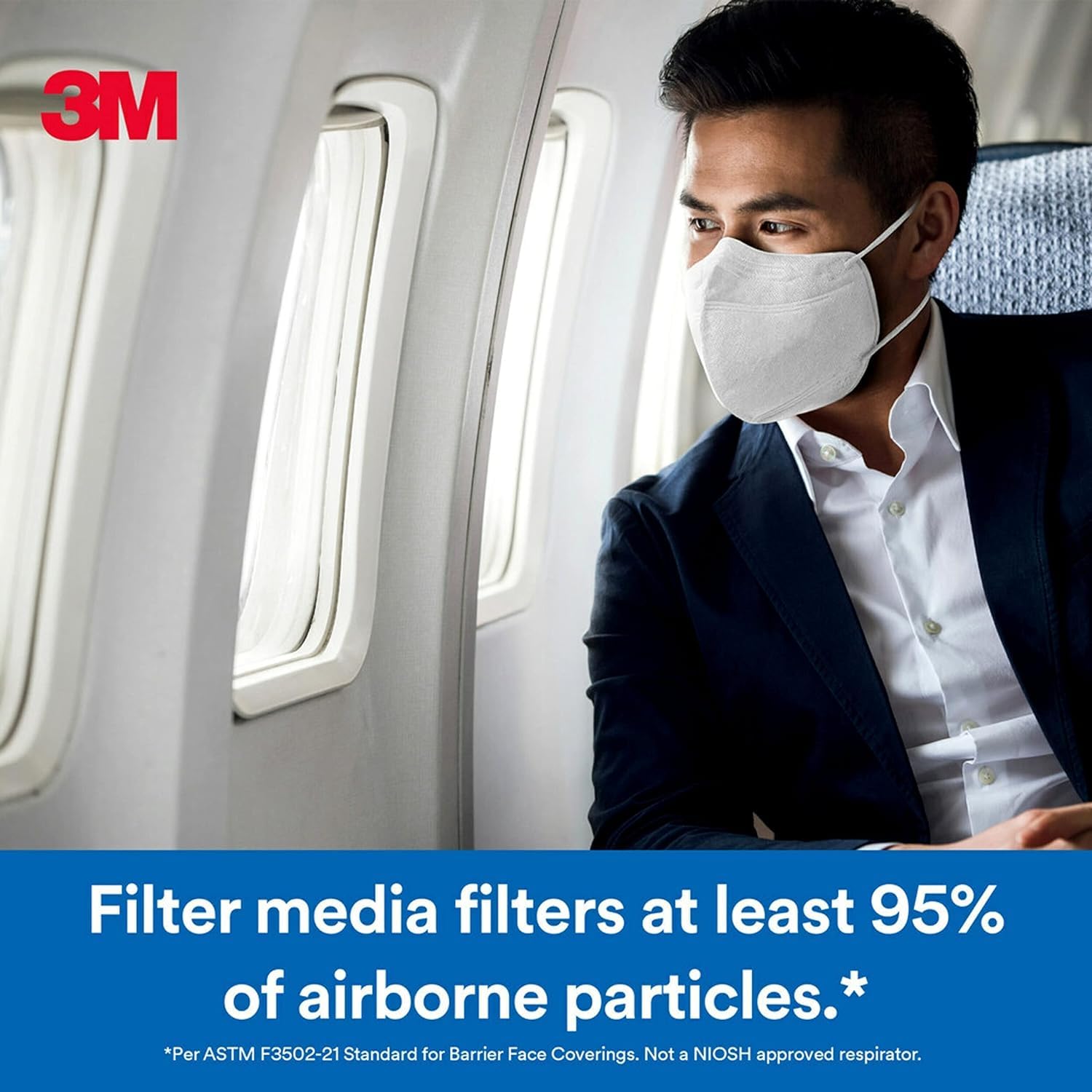 Foto 4 | Protector Facial 3m Filtering Barrier, Suave Y Transpirable, Paquete De 20 - Venta Internacional.