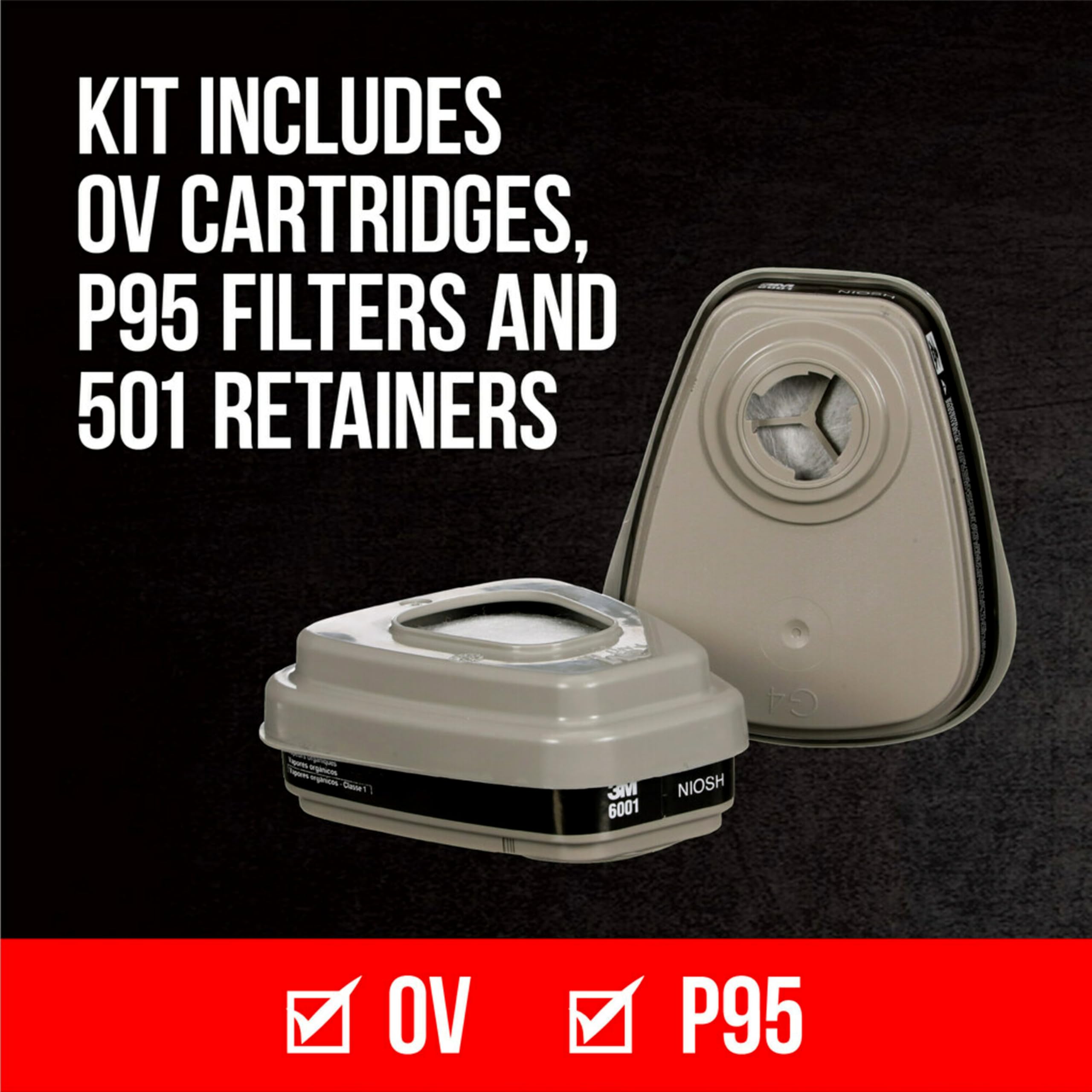 Foto 2 | Respirador 3m P95/ov Paint Project Quick Latch 6502ql Medium - Venta Internacional.