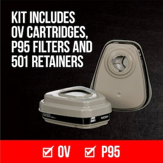 Foto 2 | Respirador 3m P95/ov Paint Project Quick Latch 6502ql Medium - Venta Internacional.