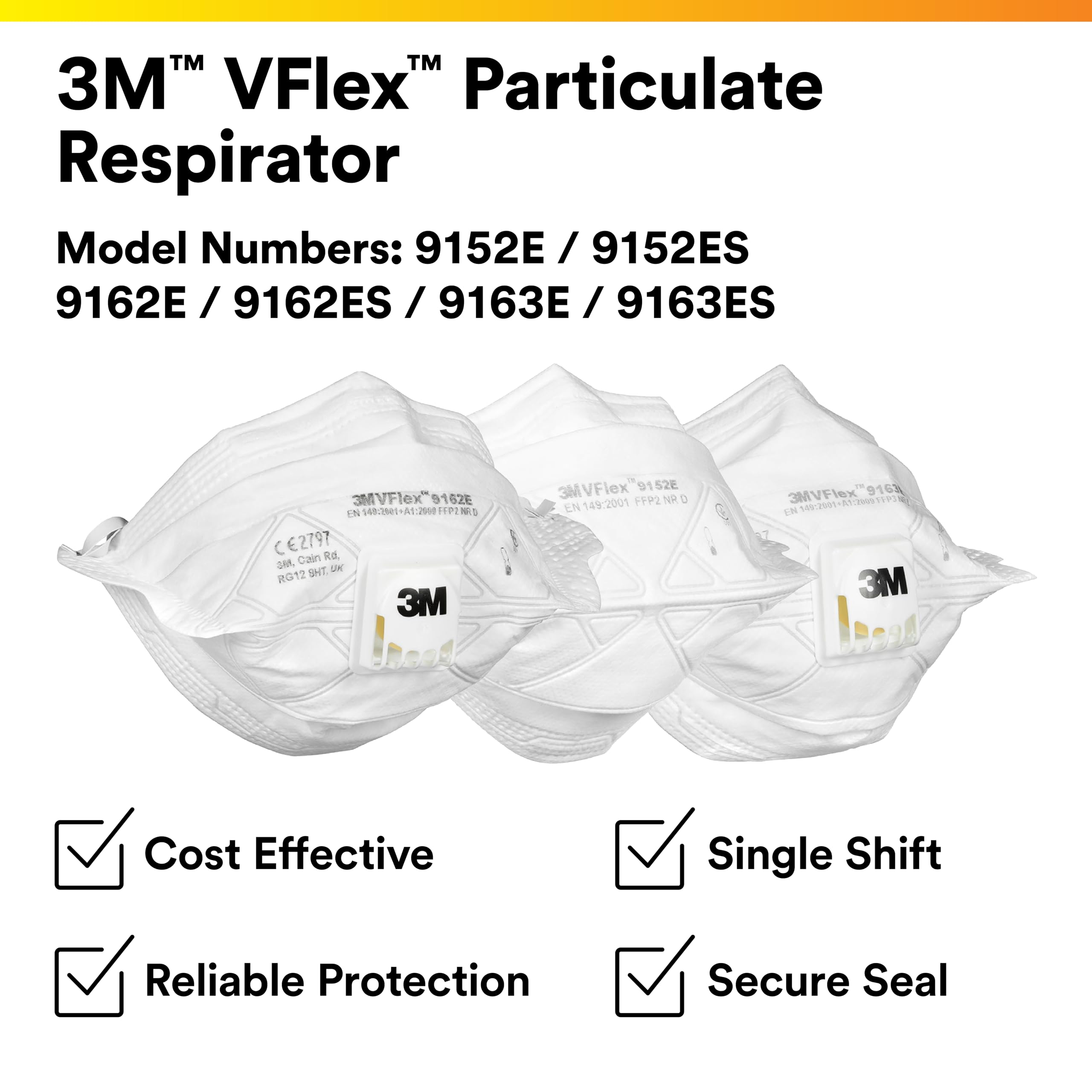 Foto 7 | Respirador Desechable 3m N95 Vflex 9105, Paquete De 50 - Venta Internacional.