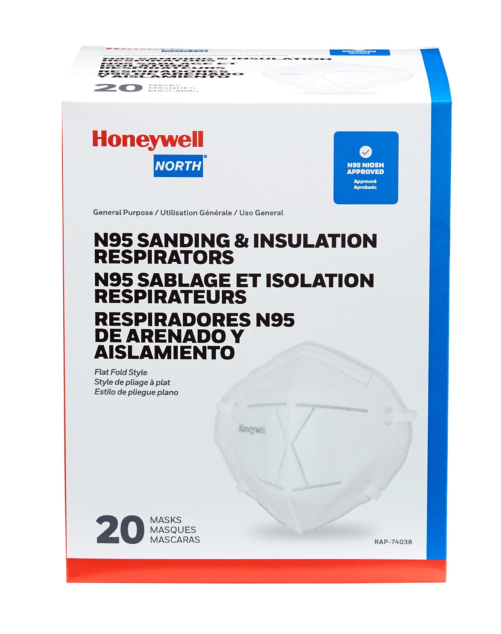 Foto 8 pulgar | Respirador Honeywell Safety N95 Df300 Aprobado Por El Niosh, Paquete De 20 - Venta Internacional.