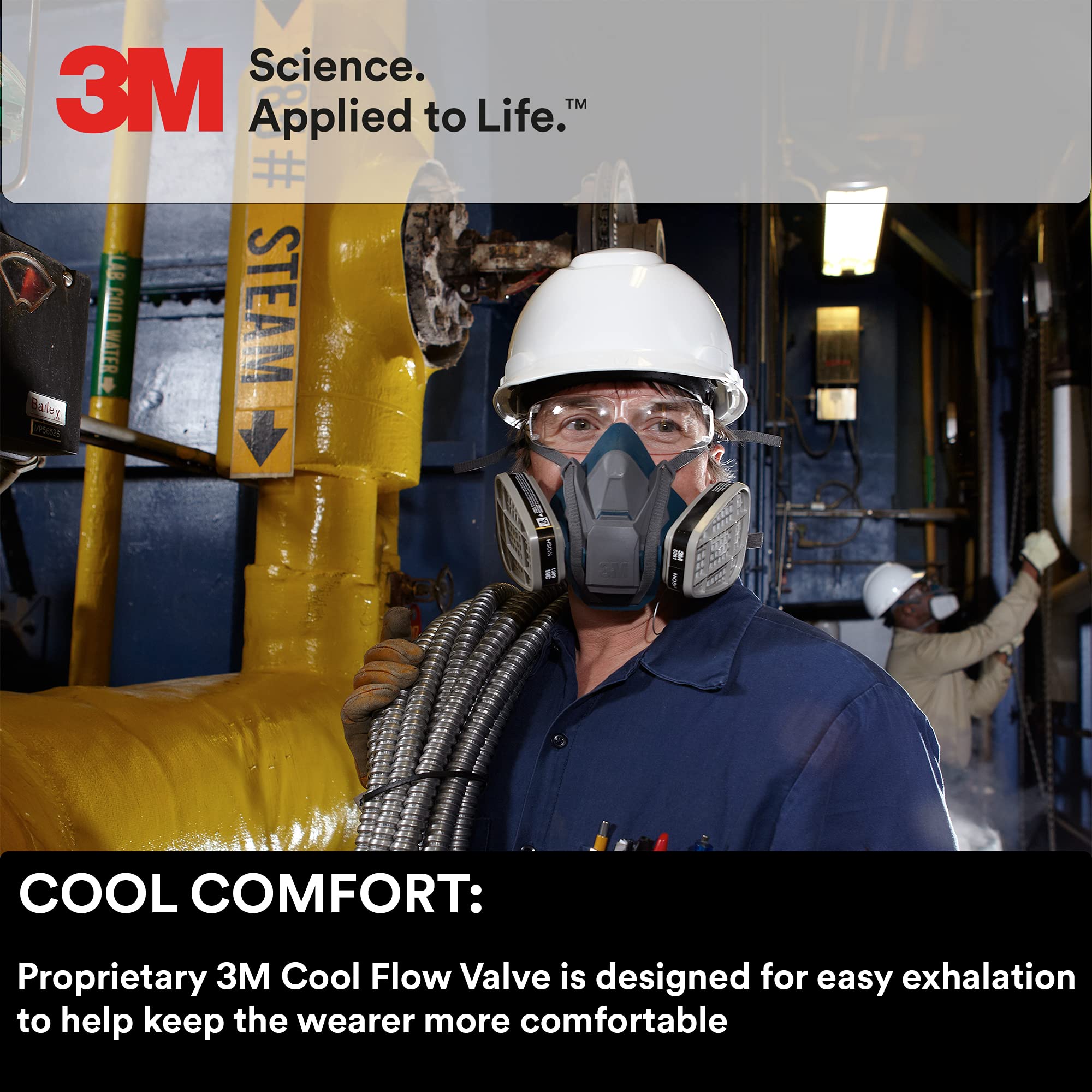 Foto 7 | Respirador 3m Rugged Comfort 6503ql, Media Máscara De Silicona - Venta Internacional.