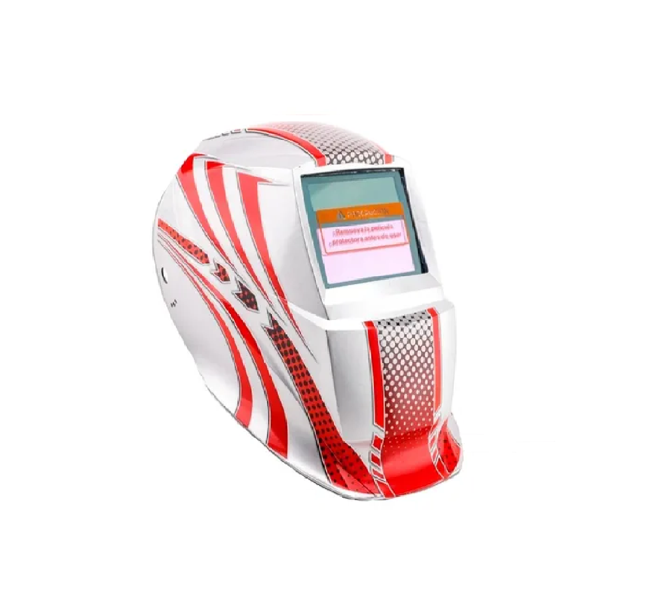 Foto 1 | Careta de Soldar Uso Industrial Soldadura Electrónica Diseño Plateado con Rojo