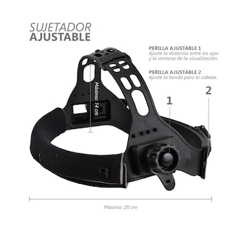 Foto 3 | Careta de Soldar Uso Industrial Soldadura Electrónica Diseño Plateado con Rojo