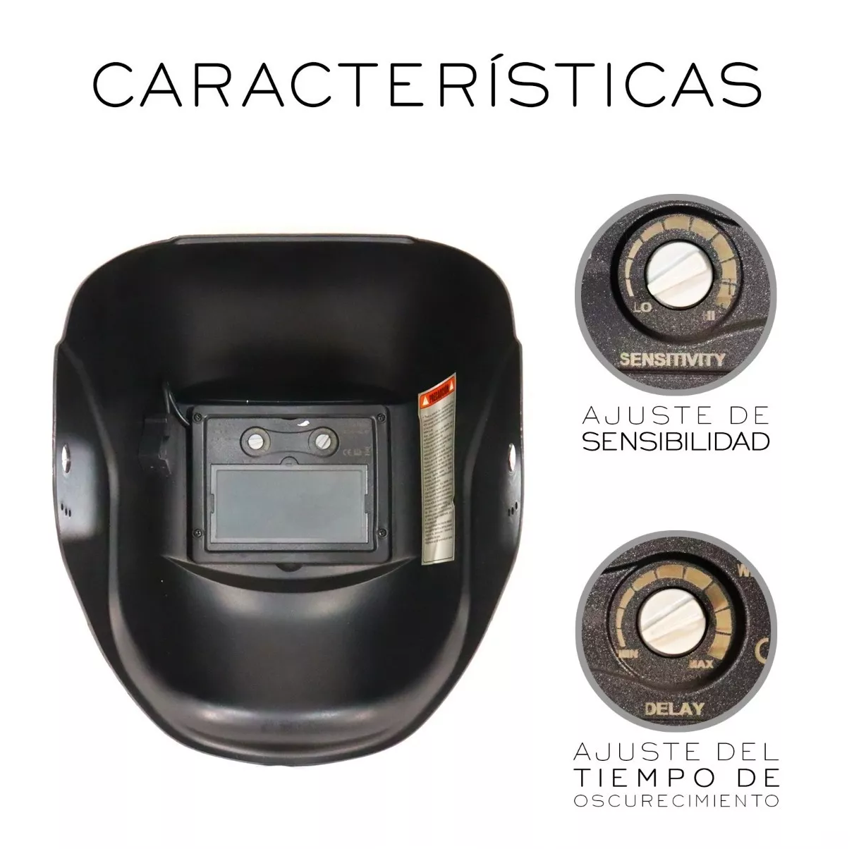 Foto 5 pulgar | Careta de Soldar Automática Profesional 2 color Negro con Azul