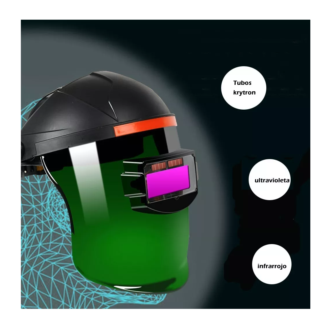Foto 4 | Máscara De Soldadura Belug Color Verde