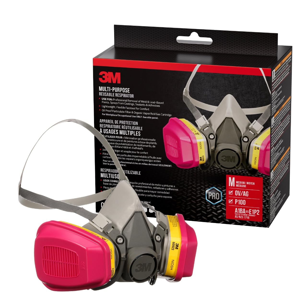 Foto 1 | Respirador 3m 62023h1-dc Multiusos Reutilizable P100 Ov/ag - Venta Internacional.