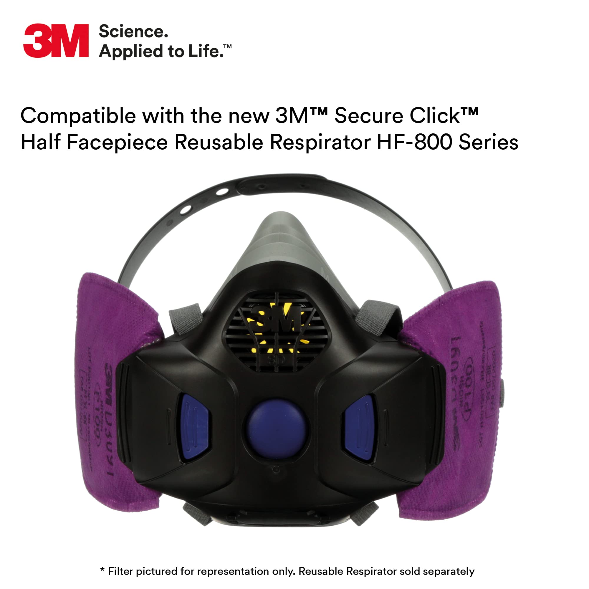 Foto 7 | Filtro De Respiración 3m P100 Secure Click D3097, 1 Par - Venta Internacional.
