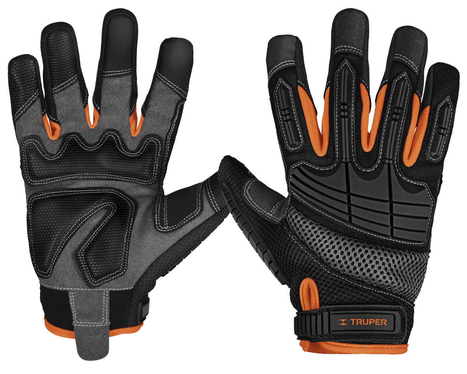 Foto 1 | Guantes con Protección Truper Anti Impacto Gu-665 color Negro Unitalla