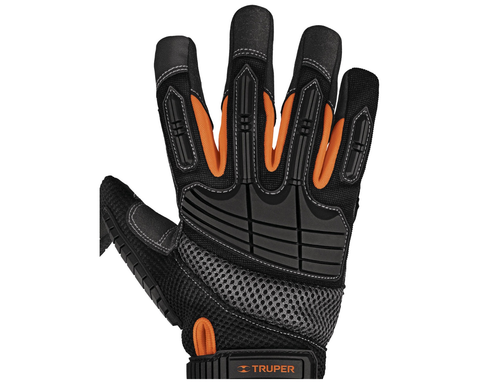 Foto 2 | Guantes con Protección Truper Anti Impacto Gu-665 color Negro Unitalla