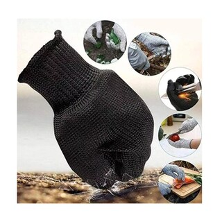 Foto 2 | Par de Guantes Eo Safe Imports ESI-3783 color Negro Protección Anticorte Hilo Acero Inoxidable