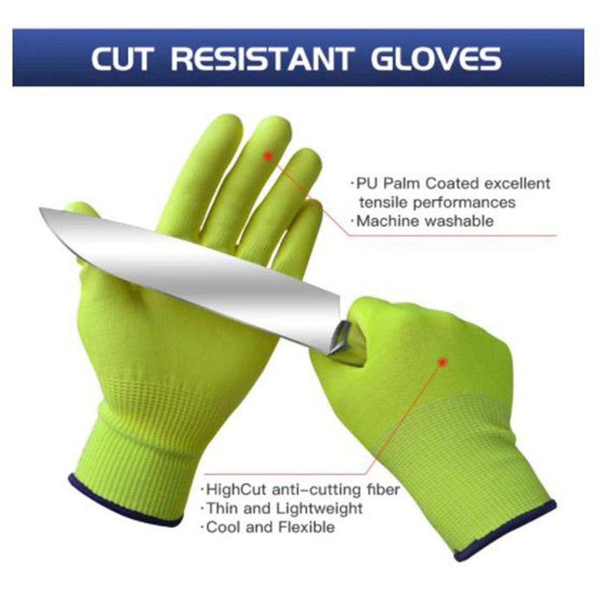 Foto 4 pulgar | Guante Anticorte Ventdepot Mxgsl-004 4 Pares Amarillo