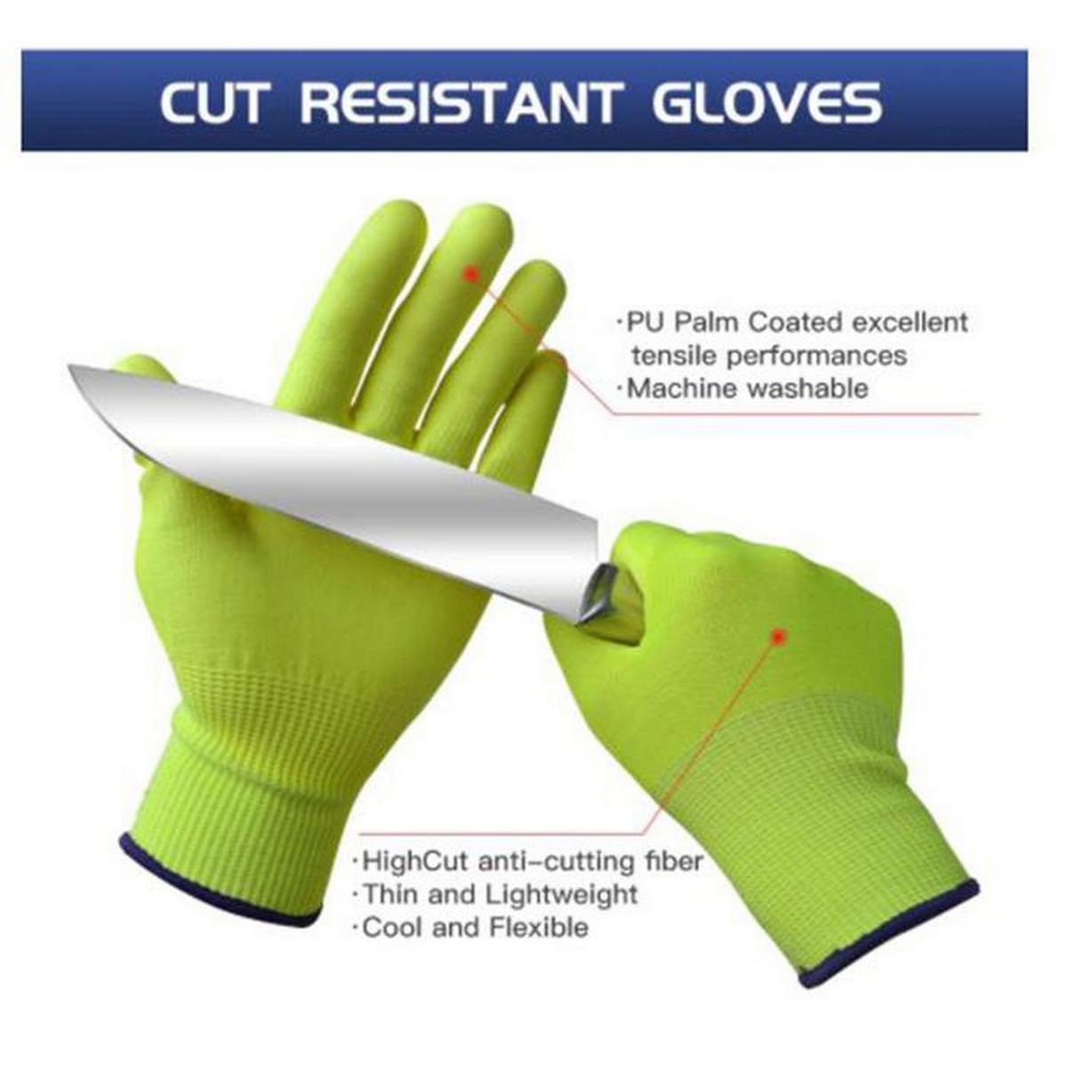Foto 4 pulgar | Protección De Guantes De Seguridad Ventdepot Mxgsl-021 1 Par Amarillo