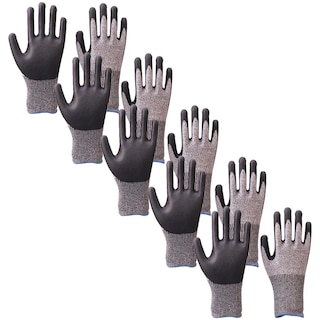 Foto 2 | Guantes Anti Corté Alta Resistencia Ventdepot Mxbgv-010 5 Pares Gris/negro