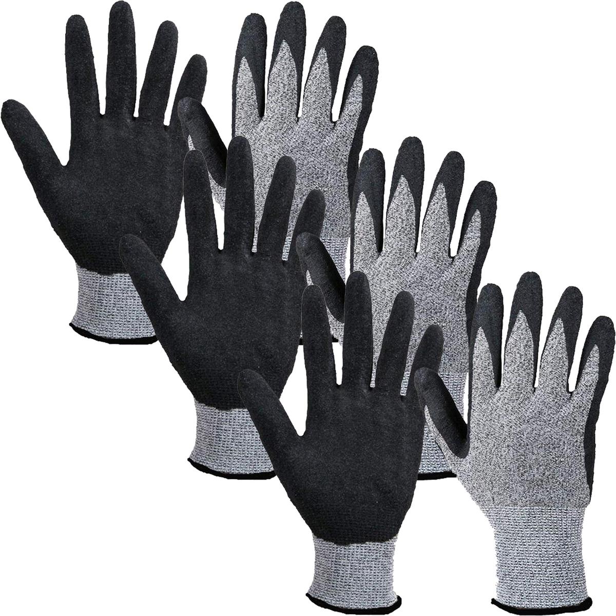 Foto 3 pulgar | Protección De Guantes Para Casa Ventdepot Mxgvm-008 3 Pares Gris/negro