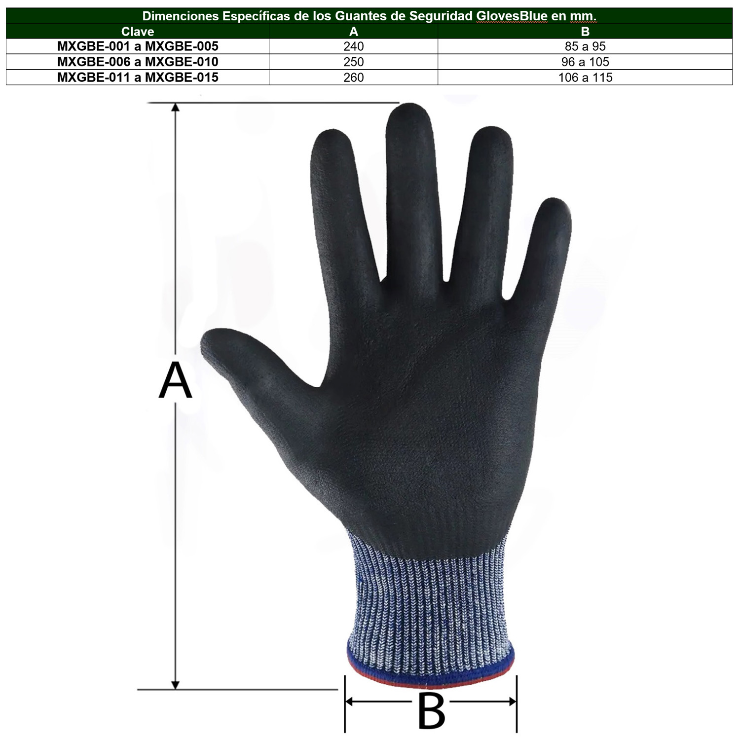 Foto 5 pulgar | Guantes Azules Para Cortar Vidrio Ventdepot Mxgbe-014 4 Pares Azul