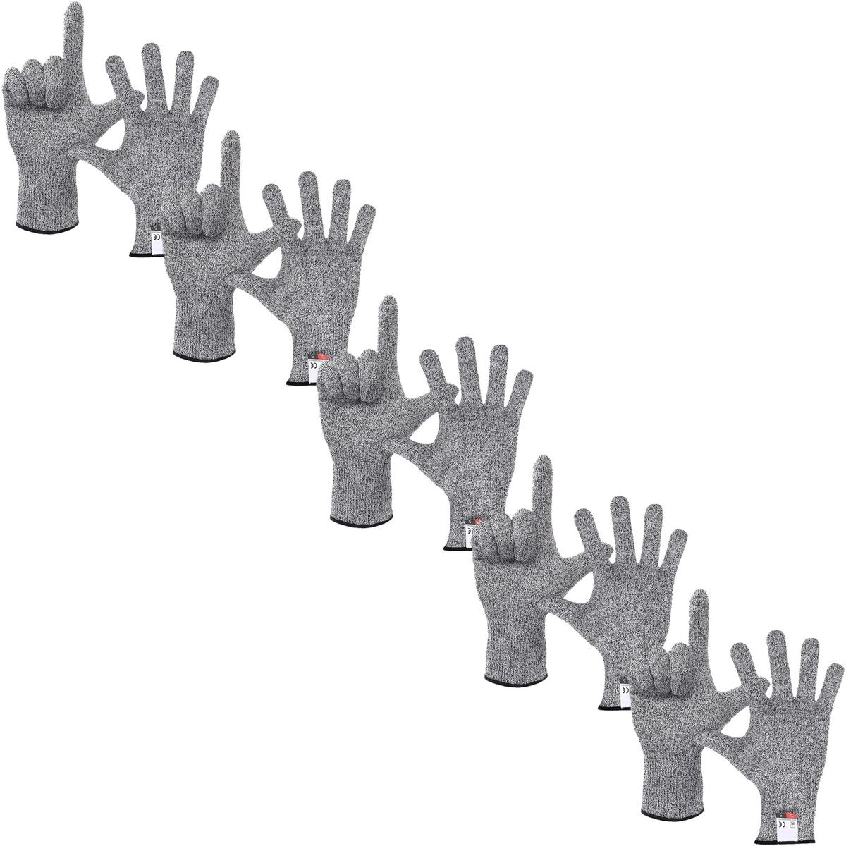 Foto 2 pulgar | Par Guantes Anti Corté Calor Flama Ventdepot Mxbgp-010 5 Pares Gris