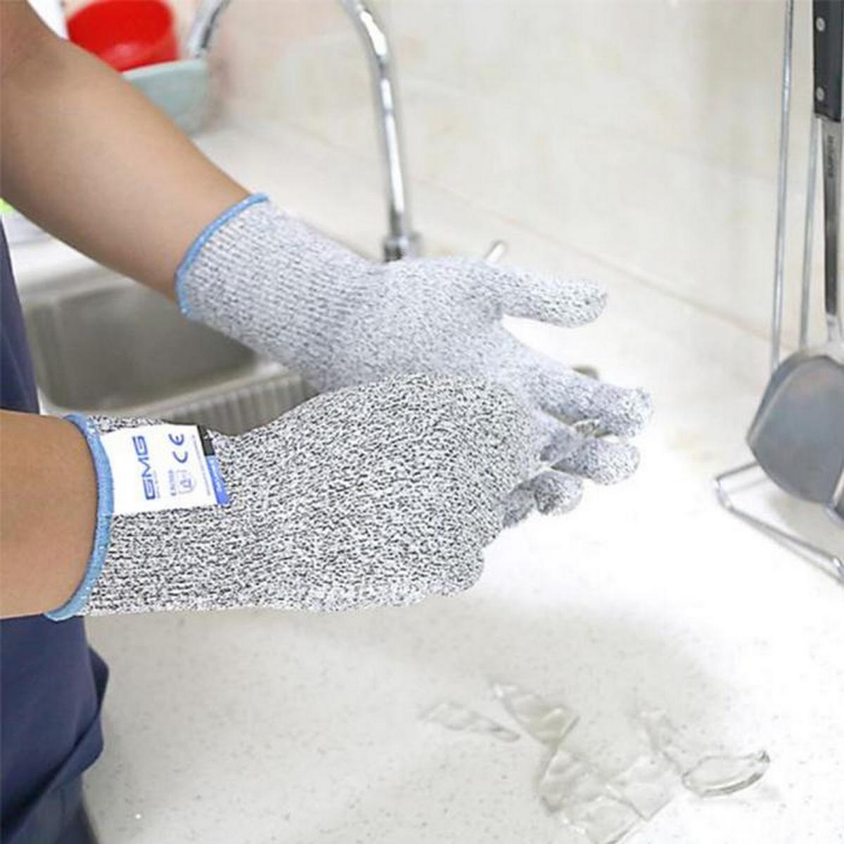 Foto 4 pulgar | Par Guantes Anti Corté Calor Flama Ventdepot Mxbgp-010 5 Pares Gris