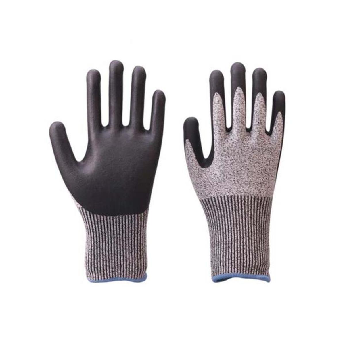 Foto 4 pulgar | Par Guantes Anti Corté De Nitrilo Ventdepot Mxbgv-003 3 Pares Gris/negro